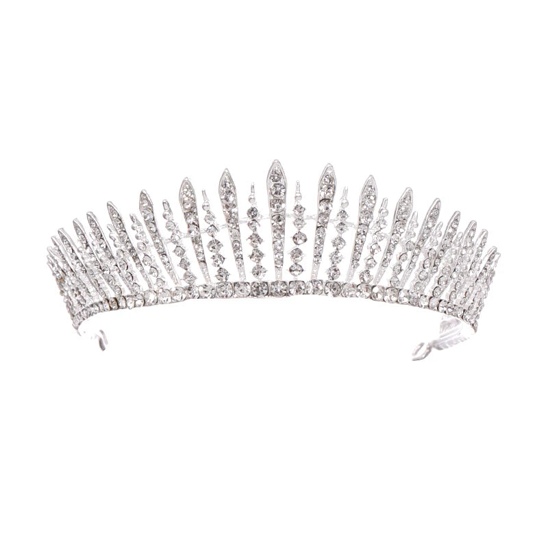 Crystal Princess Tiaras and Crowns Diadem for Woman  Wedding Hair Accessories Sliver Luxury Christmas  Bridal Tiara
