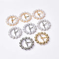 Round Pearl Buckle DIY Clothing Silk Scarf Knot Buckle Shoes Packaging Metal Circle Pearl Buckle Accessories