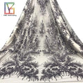 2022High Quality Colorful Luxury Embroidery Lace Fabric African French Beaded Lace Nigeria Sequins Lace Fabric for Evening Dress