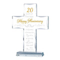 Luxury Wedding Favors Gifts for Guests Crystal Glass Cross Ornament Paperweight With Letter Engraved Custom