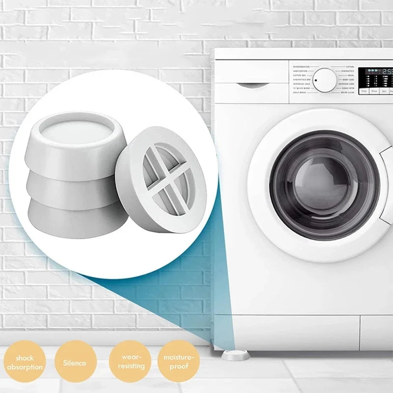 Universal Anti-Vibration Non-Slip Rubber Floor Protection Mat Fixed Feet Pad for Washing Machine Dryer Bath Toilet Supply