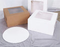 Wholesale Open Window PET Eco-friendly Cake Paper Box Pizza Boxes for  Baking Takeway Kraft Paper Cake Box