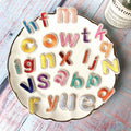 Wholesale New Design A-Z Small Letter Embroidered Patches Iron on Embroidery Colorful Mini Letters Patch for Clothing Decoration