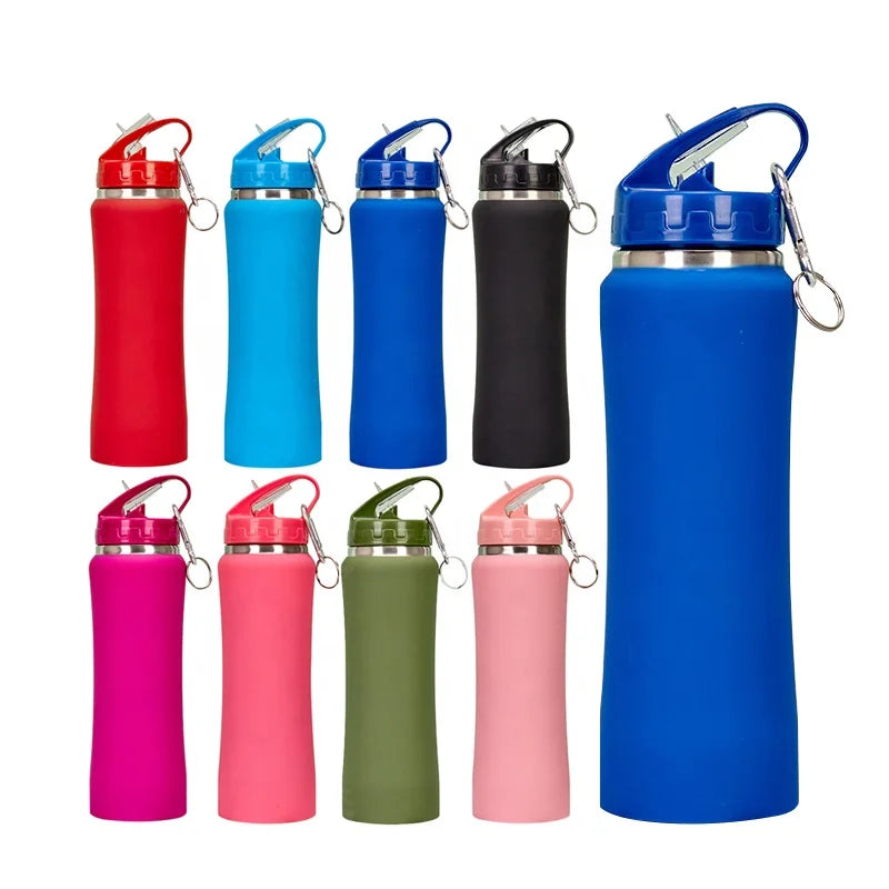 Beauchy 2024 Hot Sale Custom logo Double Wall Insulated Outdoor Sports Stainless Steel Portable Water Bottle Waist Shape