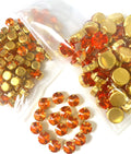 Lucky Super Thick Raw Brass Base Brass Claw Setting 3 Gram Per Piece Point Back Crystal Rivoli 10mm 12mm 14mm for Jewel