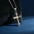 Wholesale Pendant Jewelry Rhodium Plated Plain Silver Cross God Retro Pendant 925 Sterling Silver Fine Jewelry Pendant