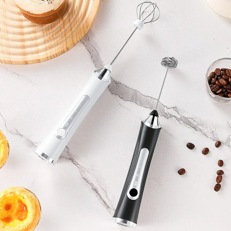 Handheld Milk Frother Electric Foam Maker Drink Mixer with Stainless Steel Whisk for Cappuccino Bulletproof Coffee Latte
