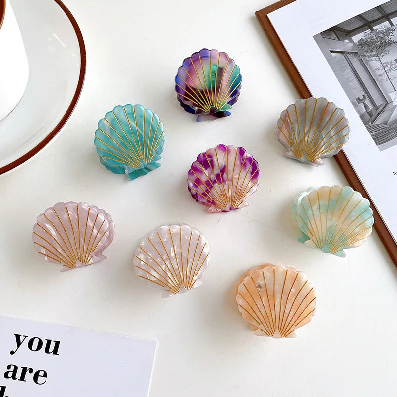 DOWELL Korean Grab Clip Medium Hair Accessories Acetate Shell Hair Claw Clips