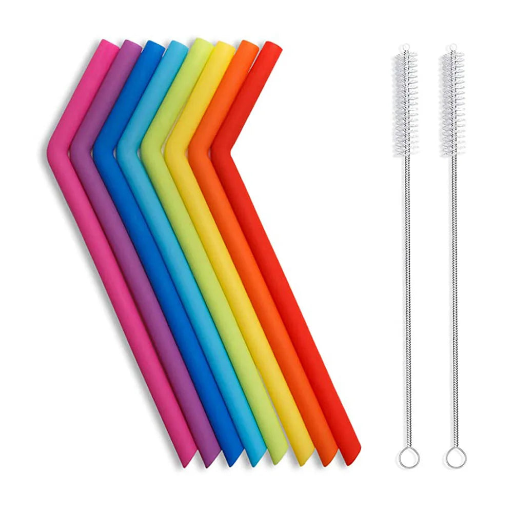Wholesale BPA Free Reusable 25cm Silicone Drinking Straws