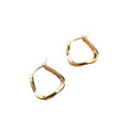 Trendy 18K PVD Gold 925 Silver Hoop Earrings for Women Hypoallergenic 316L Stainless Steel Geometric Design with Pearl Diamond