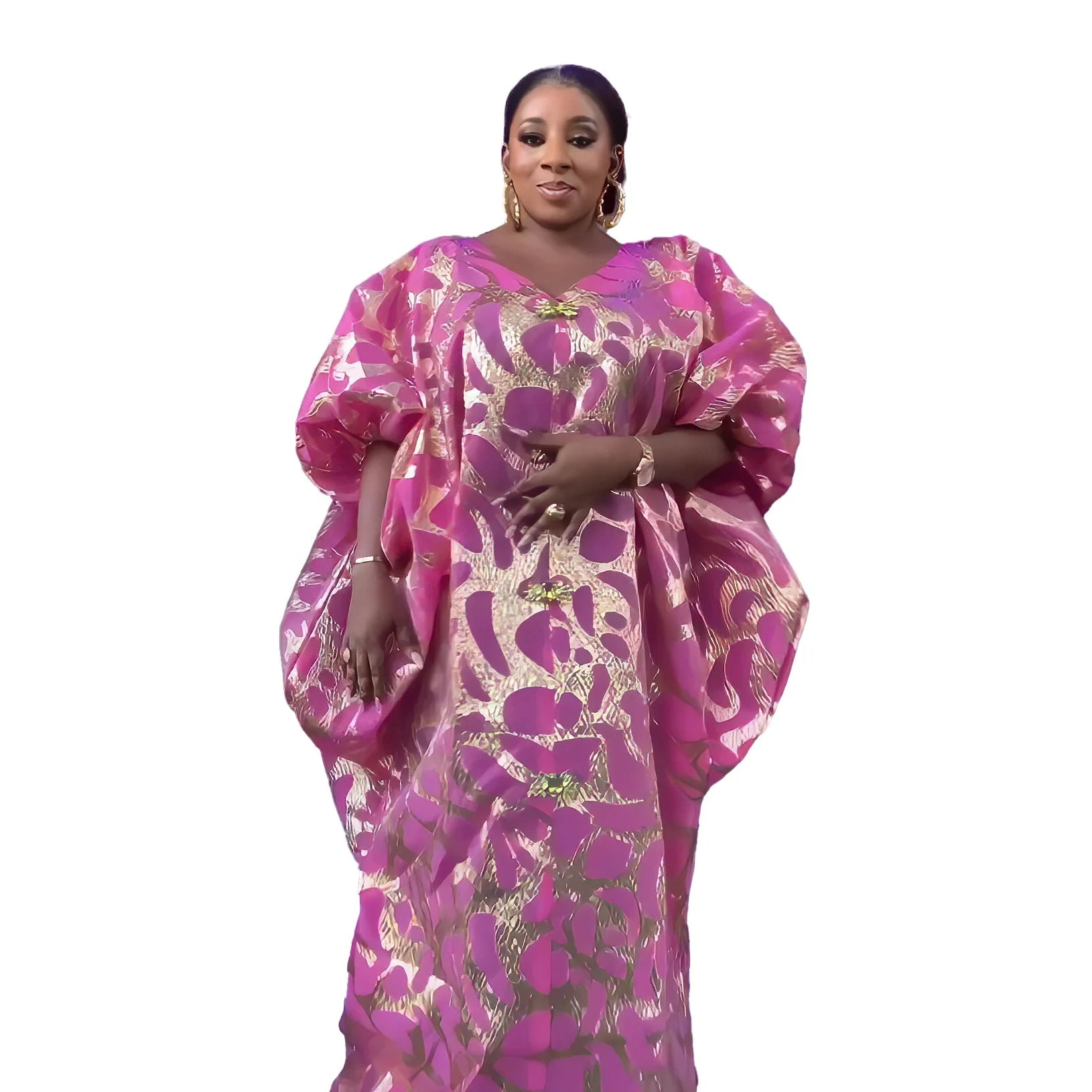 Chic Support African Style Clothing Jacquard Fabric Latest African Dress Styles Luxury Moroccan Dresses
