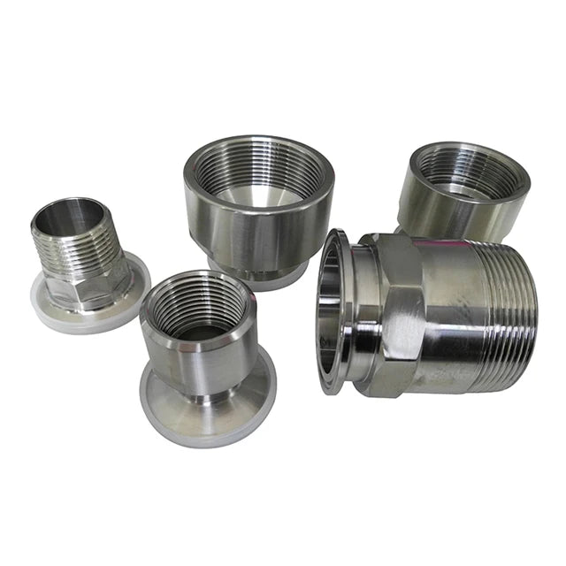 Stainless Steel SS304/SS316L Forged Smooth BSP NPT DIN Male Female Nipple Tc Pipe Fitting Connector Adaptor Tri Clover Clamp