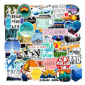 50Pcs Outdoor Adventure Hiking Decor Graffiti Stickers for Laptop Phone Waterproof Camping Sticker