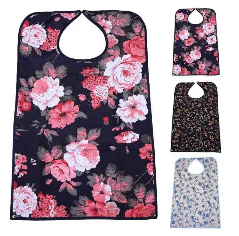 Hot Adult Bib for Eating Feeding Waterproof Clothing Protector with Crumb Catcher Patient Elderly Adult Bib Apron