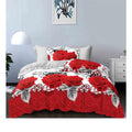 2022 Style New Bed Sheet Set 4-Piece King Queen Double Single Sizes Floral Leaf Pattern Disposable Polyester Filled Cover Set