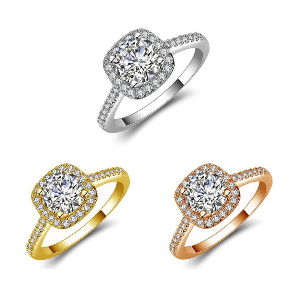 Wholesale Fashion Copper Alloy Heart&Arrows Zircon Bead Wedding Party Finger Ring Jewelry Women China Manufacturer Supplier