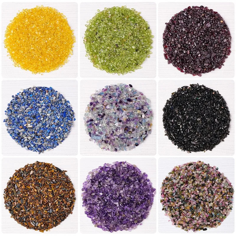 Genuine Quartz Gemstone Chips 3-5 mm Loose Undrilled Semi Tumbled Mini Crystals for Home Decoration Bulk Lots