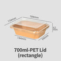 SenAng High Quality Eco Friendly Disposable Rectangle Octagonal Paper Bowls Lid for Cookie Snack Taco Salad Burrito Nacho Pasta