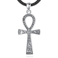 Wholesale Factory Price 925 Sterling Silver Jewelry Immortal Life Symbol Ankh Cross Pendant Necklace for Men