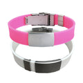 Wholesale Laser Engraving   Black Silicone Bracelet/nfc Adjustable Silicone Wristband/silicone Wristbands with Holes