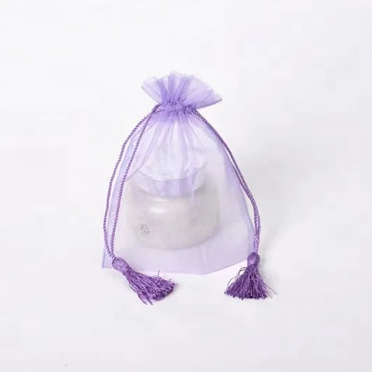 Hot Sale 25*30cm Sheer Organza Envelope Bag with Ribbon Velvet Pouch and Gauze Fabric for Gift Screen Printed Surface