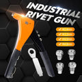 NINDEJIN Industrial 10-Inch Aluminum Rivet Hammer Hand Riveter Pop Blind Rivet Nut Gun Tool