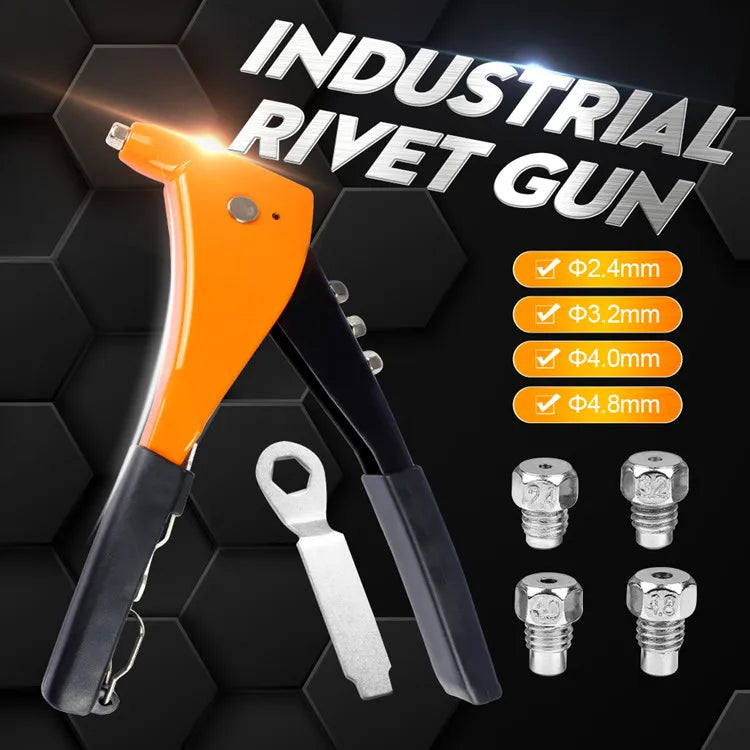 NINDEJIN Industrial 10-Inch Aluminum Rivet Hammer Hand Riveter Pop Blind Rivet Nut Gun Tool