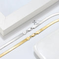 RINNTIN SC35-4.5 Genuine Solid 925 Sterling Silver Italian 4.5mm Flexible Flat Herringbone Chain Necklace for Men Women