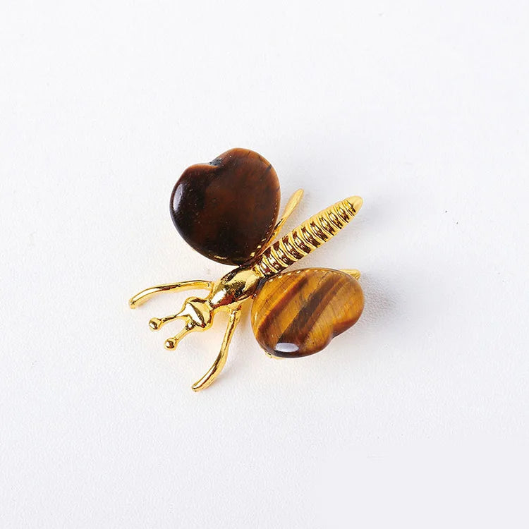 Diy Wholesale Natural tiger Eye Stone butterfly Crystal Carving Agate butterfly for Decor Gift