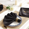 Reusable Home Kitchen Hotel Restaurant Wedding Black Green White Cloth Elegant Dinner Polyester Woven Cotton Napkins