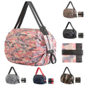 2024 Large-Capacity Foldable Shopping Bag Thick Nylon Handbag Zipper Fashionable Convenient Travel/Storage Washable Reusable