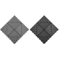 Non-Slip Interlocking Drainage Entrance Plastic PVC Floor Mat for Car Wash Auto Show 400*400*18mm Garage Floor Tile