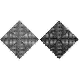 Non-Slip Interlocking Drainage Entrance Plastic PVC Floor Mat for Car Wash Auto Show 400*400*18mm Garage Floor Tile