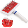 Pet Fur Comb Stainless Steel Needle Comb Dog cat Hair Removal White Plastic Handle Cleaning Needle Comb
