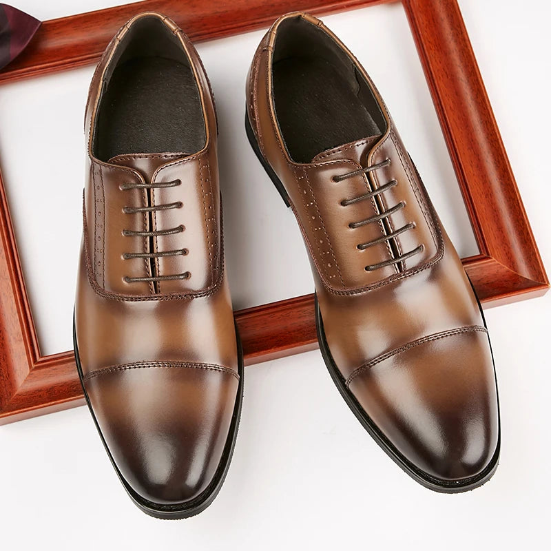 High Quality Men's Trendy Oxford Dress Shoes Breathable Winter Office Casual with Pointed Toe Dropshipping Wholesale