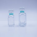 Clear Square Perfume Bottle 30ml 50ML Thick Bottom Cologne Water Bottle Custom Fragrance Bottle Luxury Cover