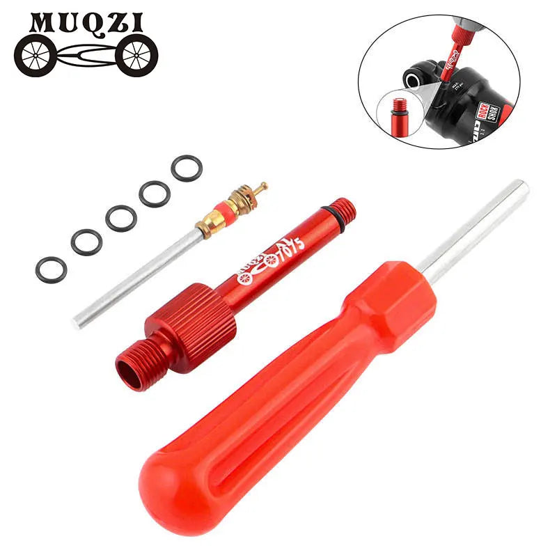 MUQZI MTB Bike Rear Shock Absorber Valve Core Adapter Suspension Parts Repair Tools Anti-Leakage Aluminum Alloy Converter