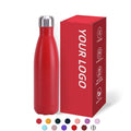 Custom logo 500ml 17oz Metal Double Wall Sport Vacuum Flask Insulated Gym Thermal Stainless Steel Cola Shape Drink Water Bottle