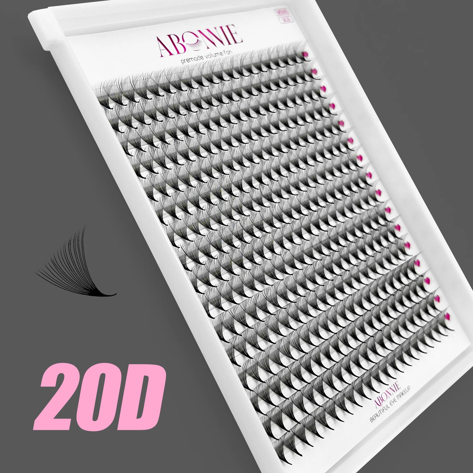 Abonnie Pre Made Lash Fans Long Short Stem Pre-made Lashes Trays Promade Eyelash Extensions Pointy Base Premade Volume Fans