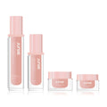 Cosmetic Cream Jars Acrylic Square Pink 50ml/100ml Custom Logo for Skincare Guangzhou Junjie Packaging