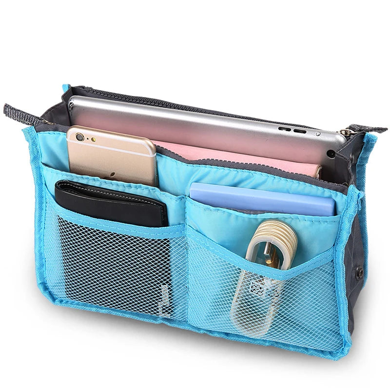 In Stock Best Selling Women Travel Phone Purse Insert Storage Handbag Large Cosmetics Organizer Tote Bag for Wholesale