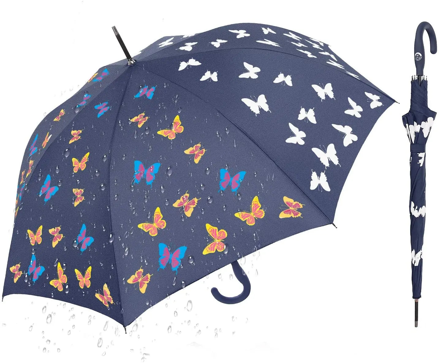 High Fashion 23 Inch Straight Custom Color Changing Printing Umbrella Magic Print Stick Umbrella