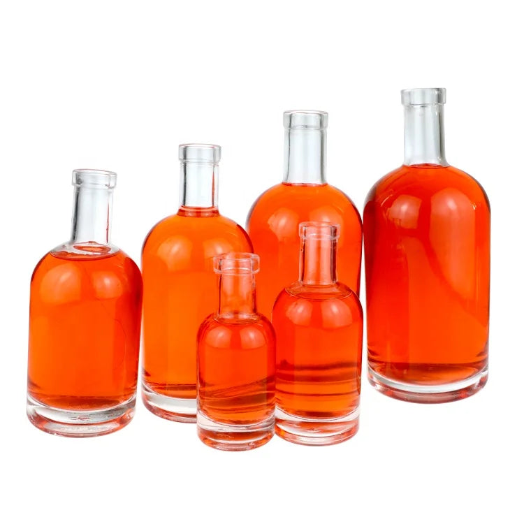 High Quality Glass Bottle Vodka Bottle Stocked 75cl 750ml Vodka Gin Liquor Glass Bottle With Cork