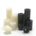 Black White ABS Nylon Non Threaded Standoff Spacer Washer for M3 M4 M5 M6 M8 Screw Bolt
