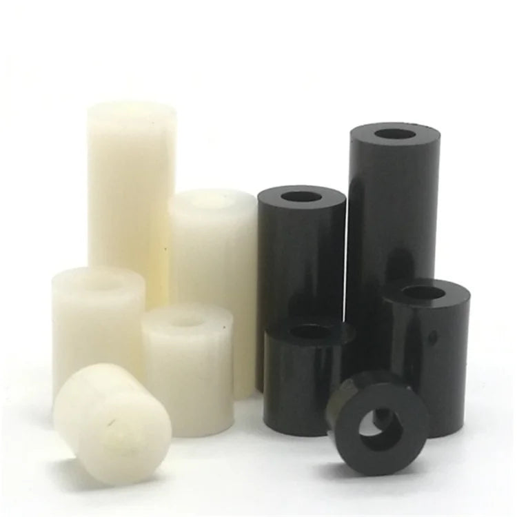 Black White ABS Nylon Non Threaded Standoff Spacer Washer for M3 M4 M5 M6 M8 Screw Bolt