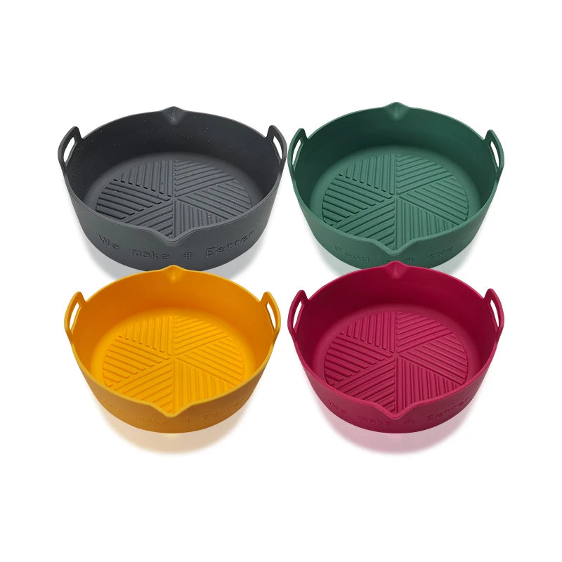 Best Selling Products 2025 Basket Liners Round Air Fryers Baking Oven Accessories Silicone air Fryer Pot