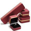New Style Custom Logo Metallic Leather Flip Storage Packaging Gift Travel Earring Bracelet Necklace Ring Box Jewelry Boxes