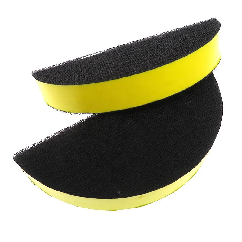 6Inch 148MM Yellow Flexible Hook and Loop Manual Buffing Pads PU Foam Hand Sanding Block for Round Sanding Disc Polishing