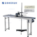 ZONESUN Inkjet Printer Conveyer Conveying Table Band Carrier Sorting Workbench PVC Belt Conveyor Bottle Box Bag Sticker Conveyor