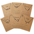 Fashion Birthday Gift Silver Gold Plated Crystal Stars Astrology Symbol Woman 12 Zodiac Sign Necklace Jewelry